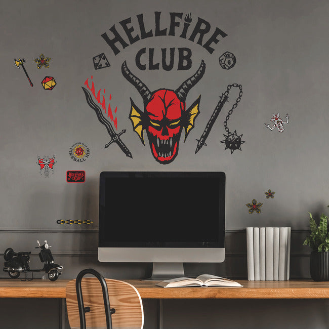 Stranger Things Hellfire Club Giant Peel & Stick Wall Decals Wall Decals RoomMates   