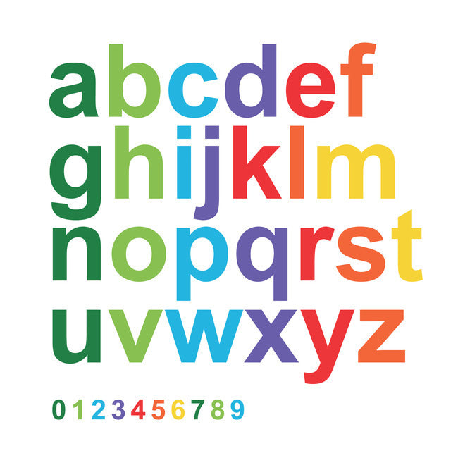 Colorful Lowercase Alphabet Giant Peel & Stick Wall Decals Wall Decals RoomMates   