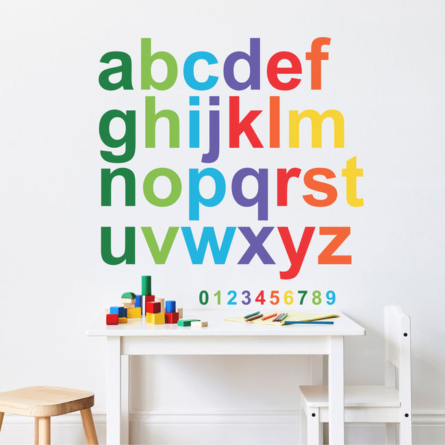 Colorful Lowercase Alphabet Giant Peel & Stick Wall Decals Wall Decals RoomMates   