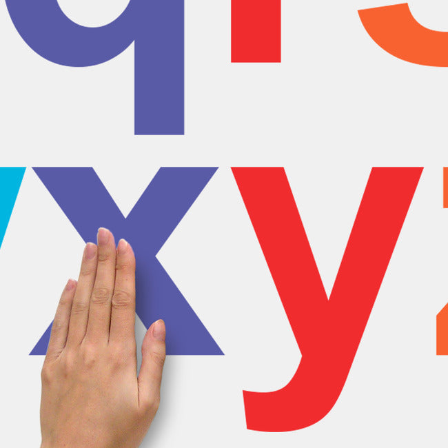 Colorful Lowercase Alphabet Giant Peel & Stick Wall Decals Wall Decals RoomMates   