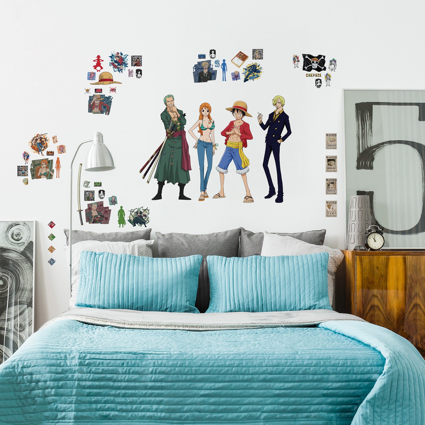 One Piece Anime Straw Hat Crew Peel and Stick Wall Decals Wall Decals RoomMates   