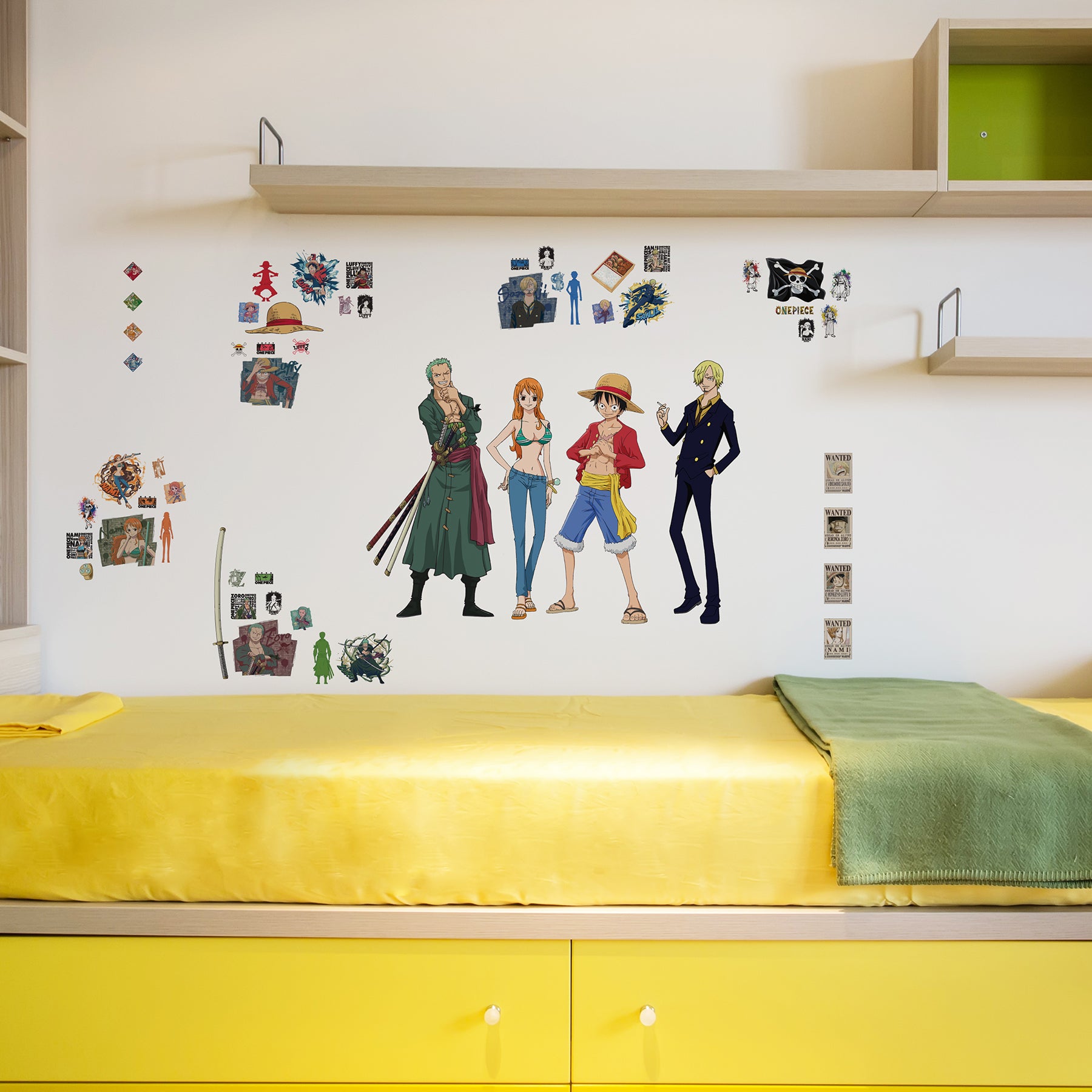 One Piece Anime Straw Hat Crew Peel and Stick Wall Decals Wall Decals RoomMates   