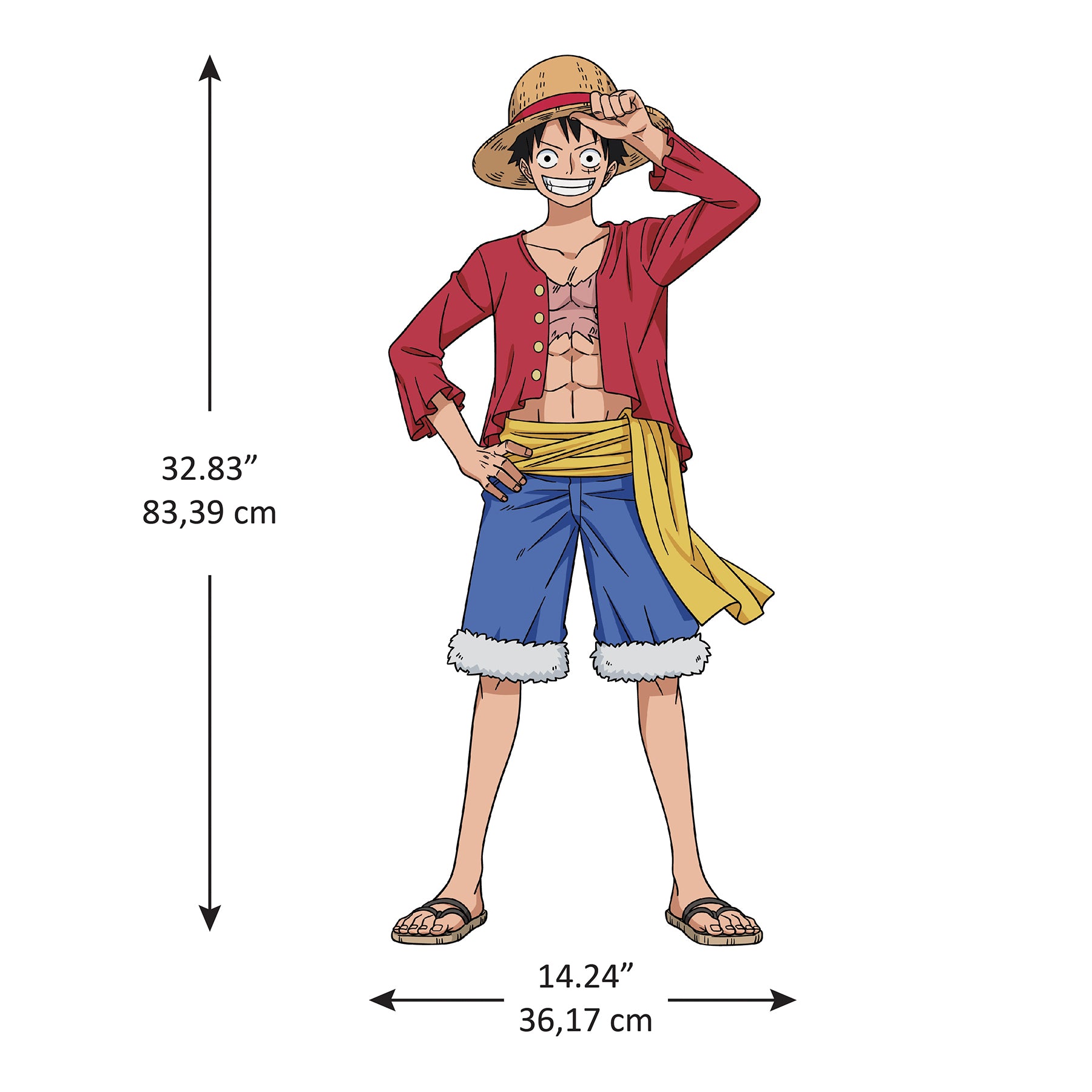One Piece Anime Luffy Giant Peel and Stick Wall Decals Wall Decals RoomMates   