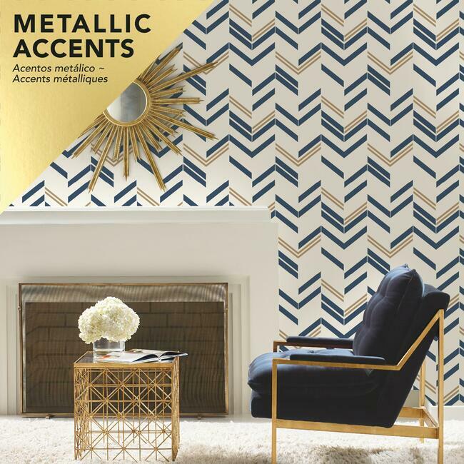 Chevron Stripe Peel and Stick Wallpaper Peel and Stick Wallpaper RoomMates   