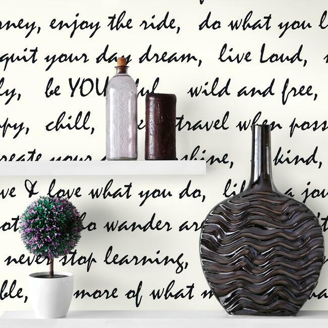 Dream Big Script Peel and Stick Wallpaper Peel and Stick Wallpaper RoomMates   