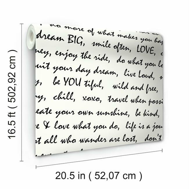 Dream Big Script Peel and Stick Wallpaper Peel and Stick Wallpaper RoomMates   
