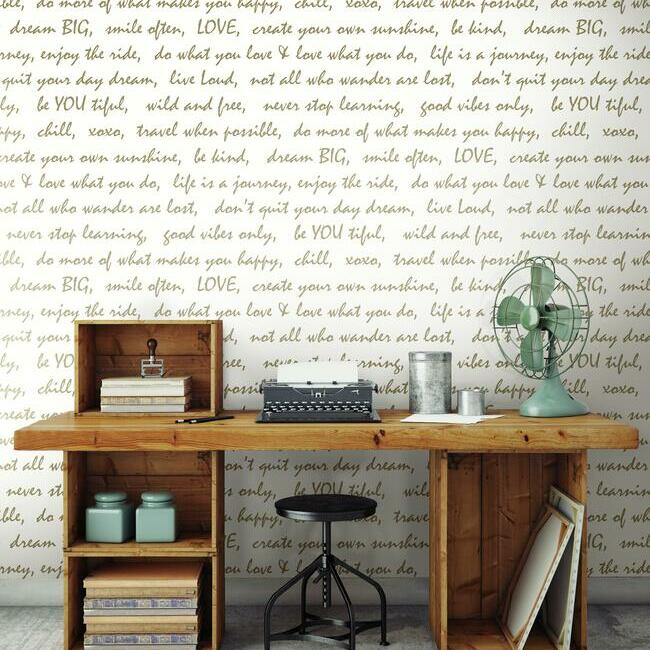 Dream Big Script Peel and Stick Wallpaper Peel and Stick Wallpaper RoomMates   