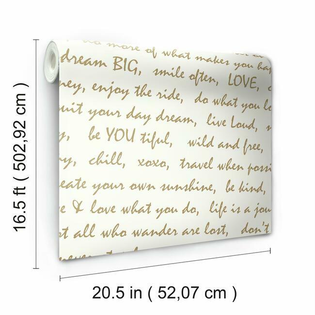Dream Big Script Peel and Stick Wallpaper Peel and Stick Wallpaper RoomMates   