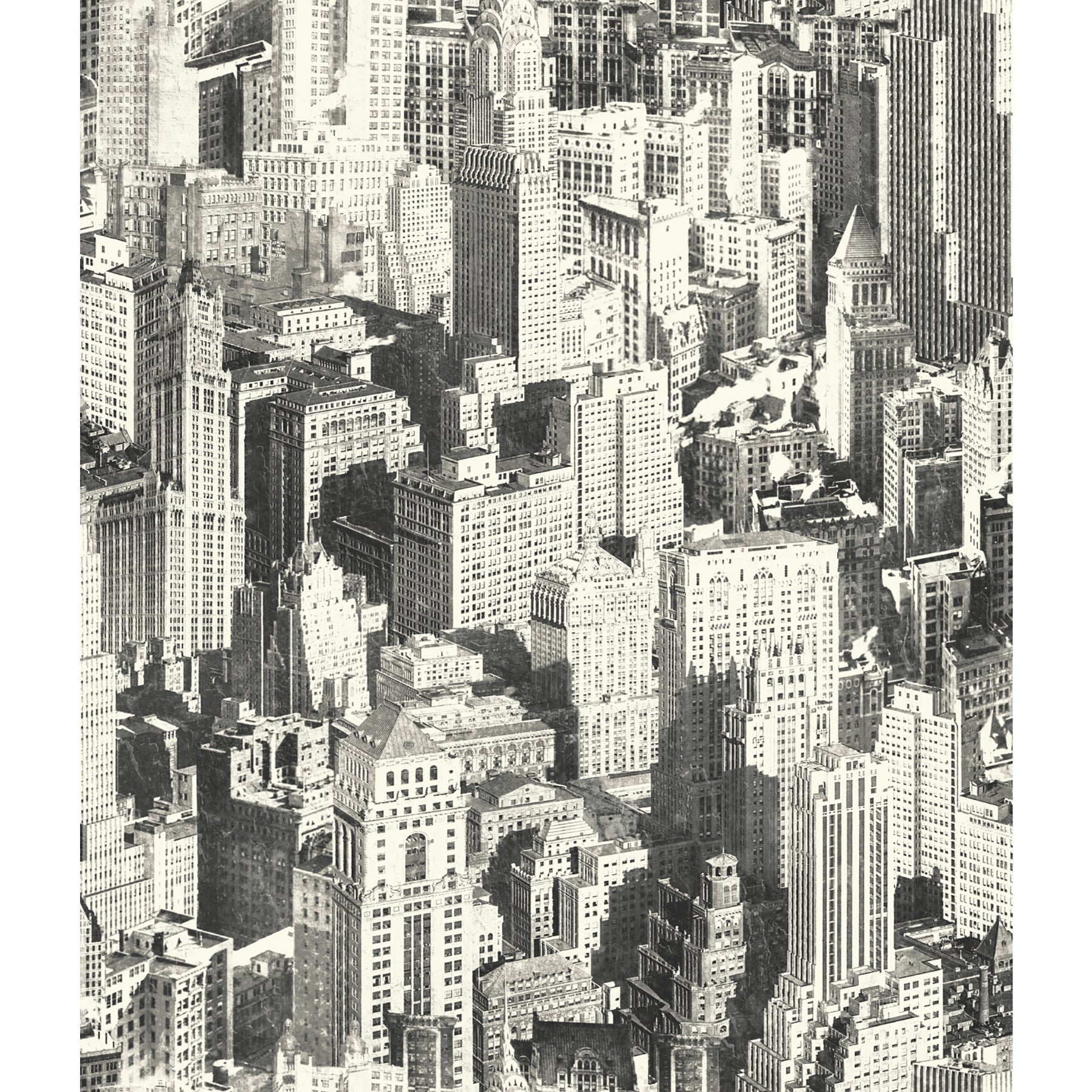 Big Apple Peel and Stick Wallpaper Peel and Stick Wallpaper RoomMates Unit Black 