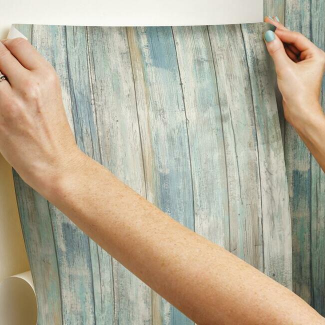 Distressed Wood Peel and Stick Wallpaper Peel and Stick Wallpaper RoomMates   
