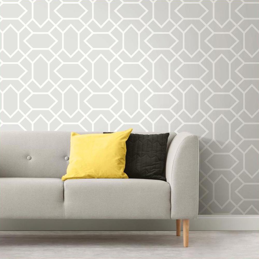 Modern Geometric Peel and Stick Wallpaper Peel and Stick Wallpaper RoomMates   