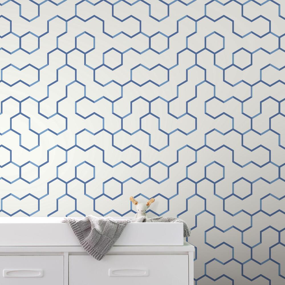 Open Geometric Peel and Stick Wallpaper Peel and Stick Wallpaper RoomMates   