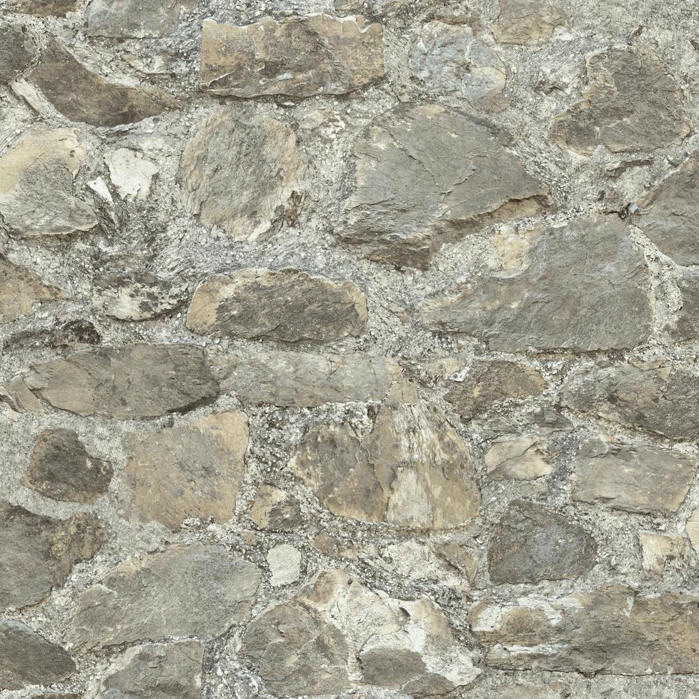 Weathered Stone Peel and Stick Wallpaper Peel and Stick Wallpaper RoomMates Roll  