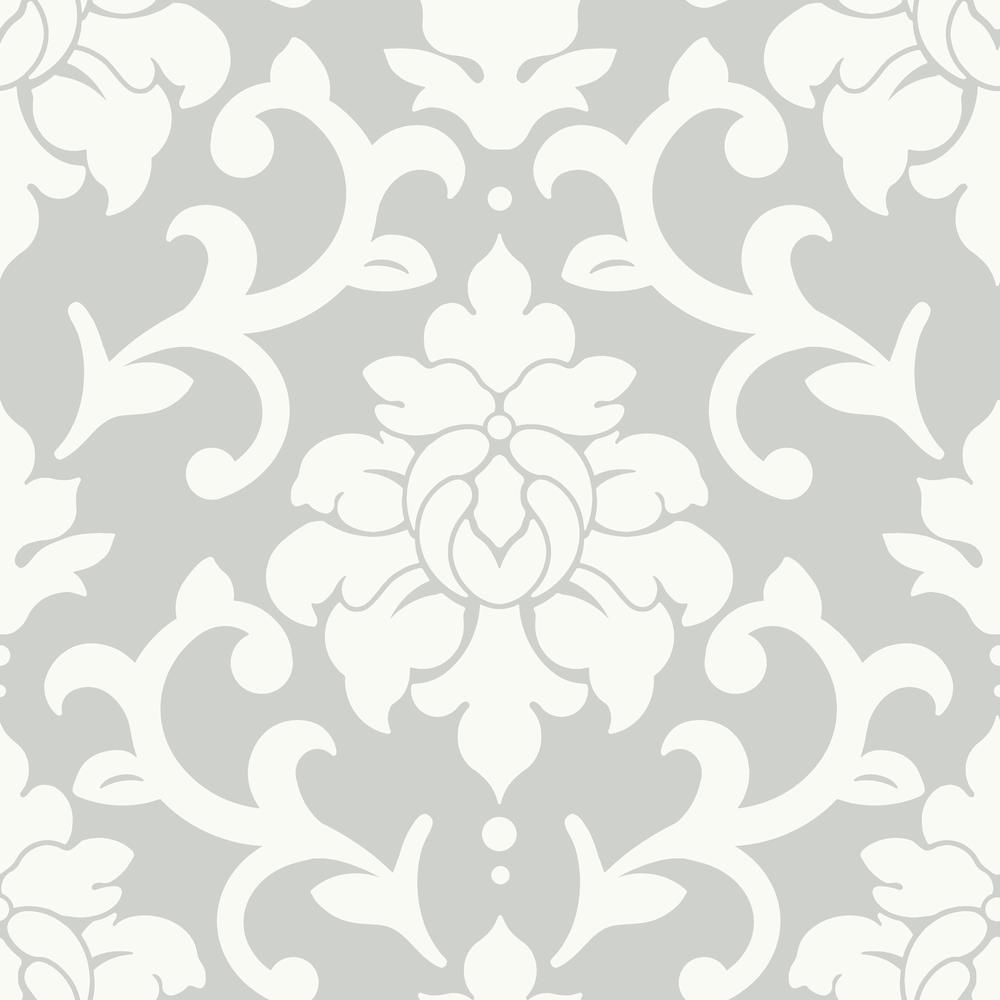 Damask Peel & Stick Wallpaper Peel and Stick Wallpaper RoomMates   