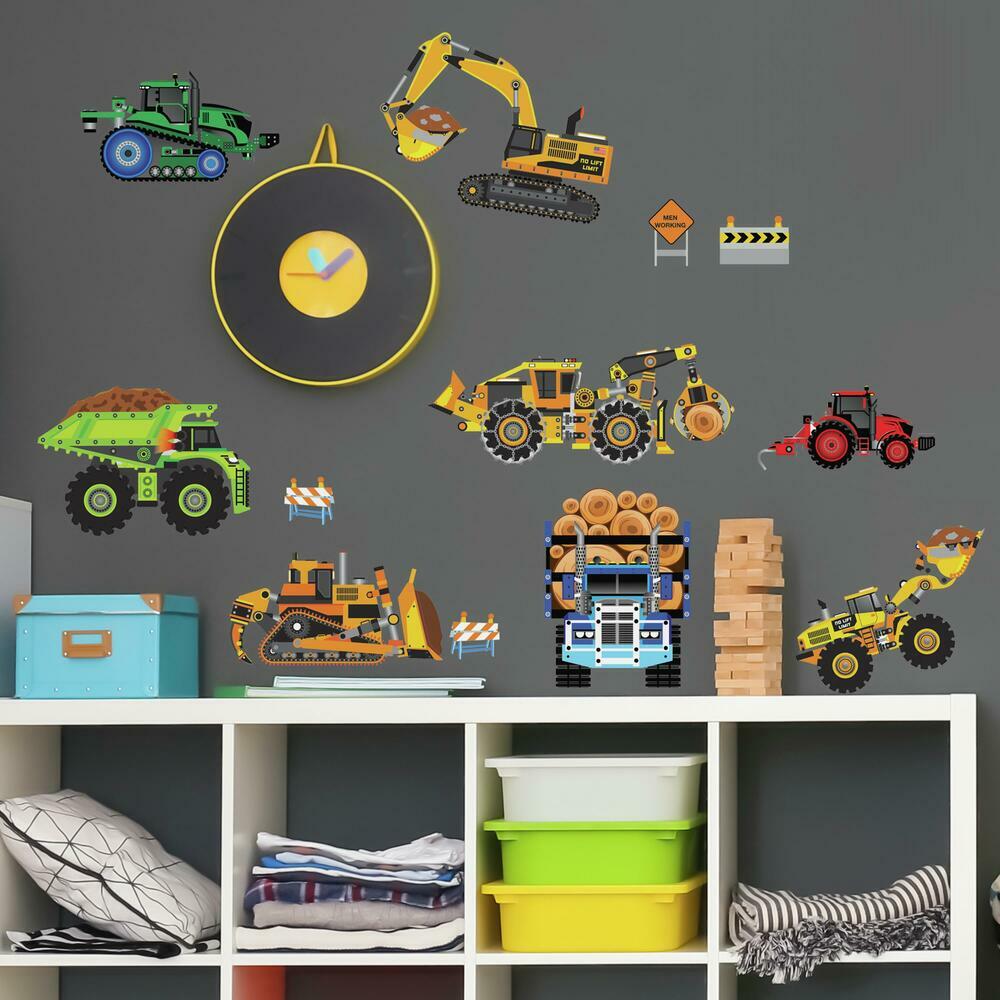 Construction Vehicles Wall Decals Wall Decals RoomMates   