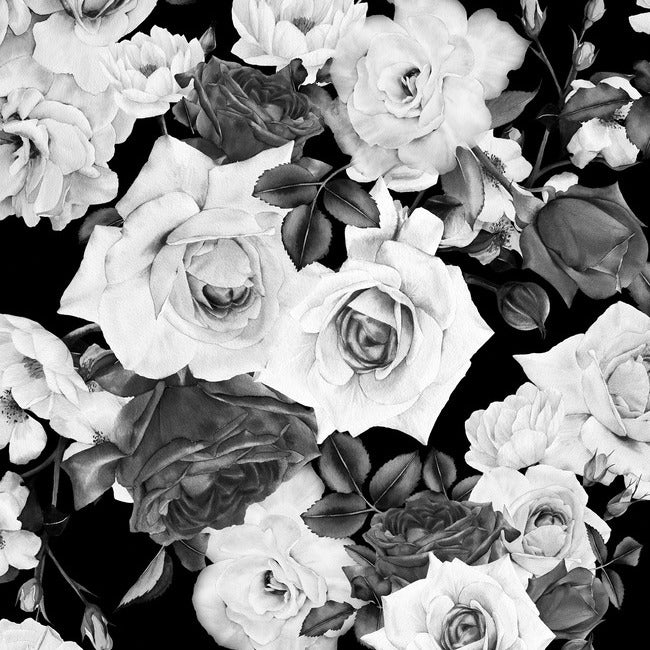 Black And White Floral Tapestry Tapestry RoomMates   
