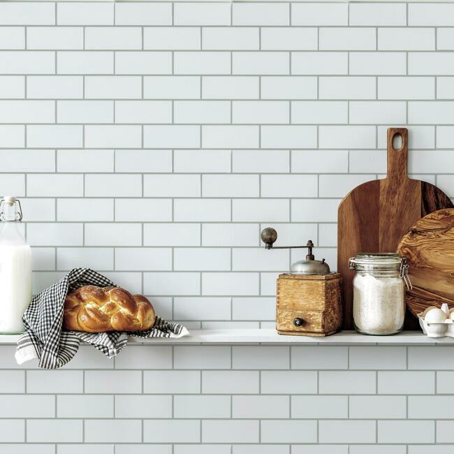 Classic Subway Tile Peel and Stick Backsplash Peel and Stick Backsplash RoomMates   