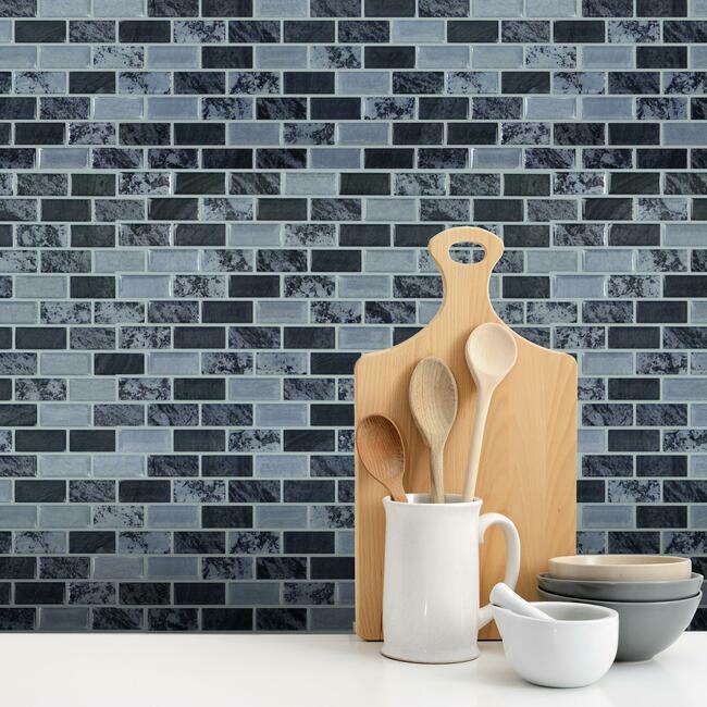Traditional Marble Tile Peel and Stick Backsplash Peel and Stick Backsplash RoomMates   