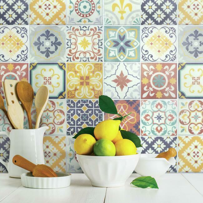 Spanish Terracotta Tile Peel and Stick Backsplash Peel and Stick Backsplash RoomMates   