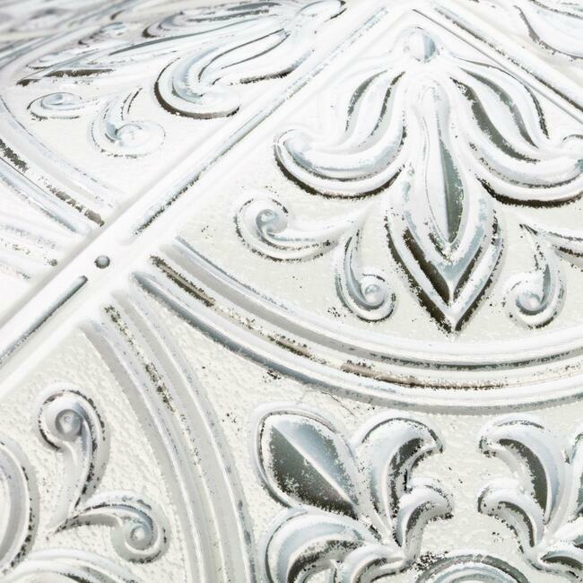 White Tin Peel and Stick Tile Backsplash Peel and Stick Backsplash RoomMates   