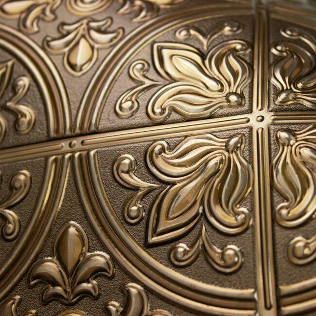 Copper Tin Tile Peel and Stick Backsplash Peel and Stick Backsplash RoomMates   