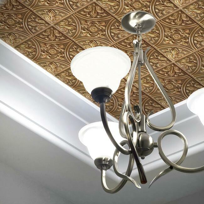 Copper Tin Tile Peel and Stick Backsplash Peel and Stick Backsplash RoomMates   