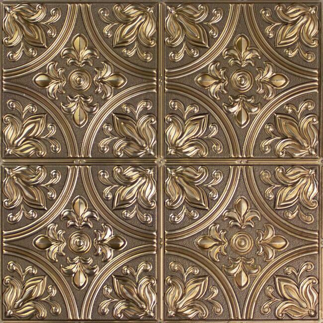 Copper Tin Tile Peel and Stick Backsplash Peel and Stick Backsplash RoomMates   