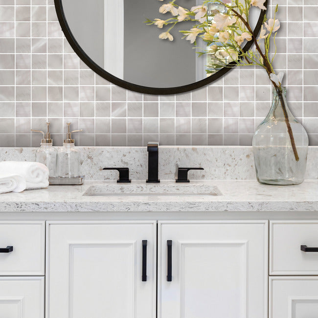 Pearl Square Peel And Stick Backsplash Peel and Stick Backsplash RoomMates   