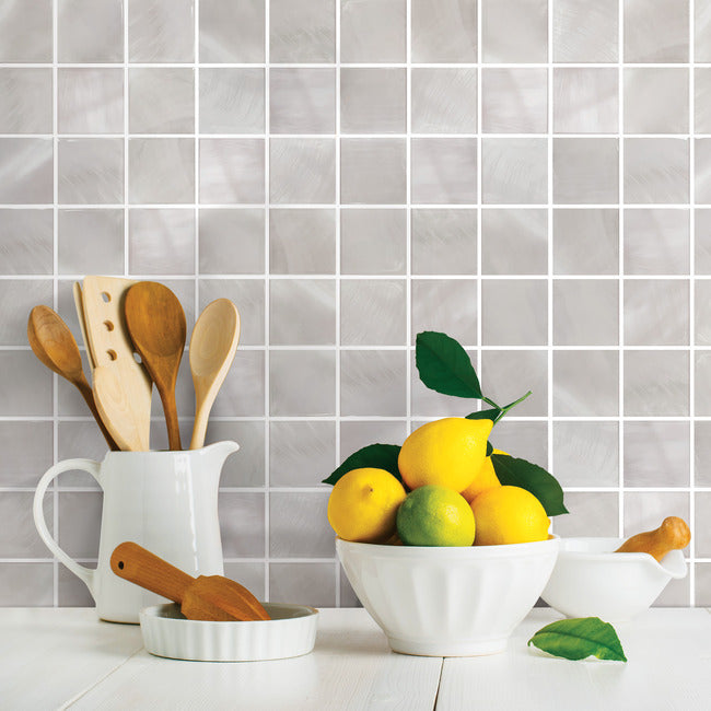 Pearl Square Peel And Stick Backsplash Peel and Stick Backsplash RoomMates   