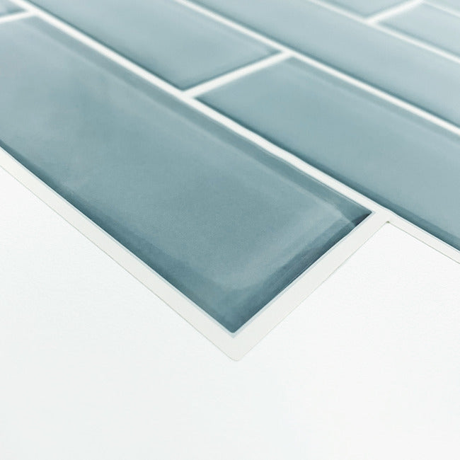 Blue Seaglass Peel and Stick Backsplash Peel and Stick Backsplash RoomMates   