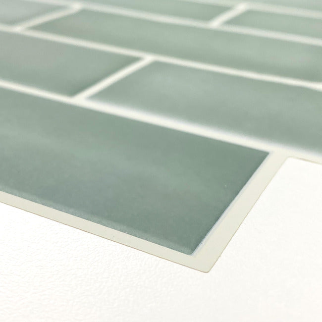 Sage Green Ceramic Peel and Stick Backsplash Peel and Stick Backsplash RoomMates   