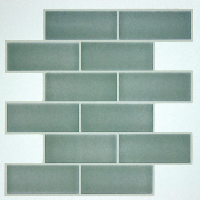 Sage Green Ceramic Peel and Stick Backsplash Peel and Stick Backsplash RoomMates   