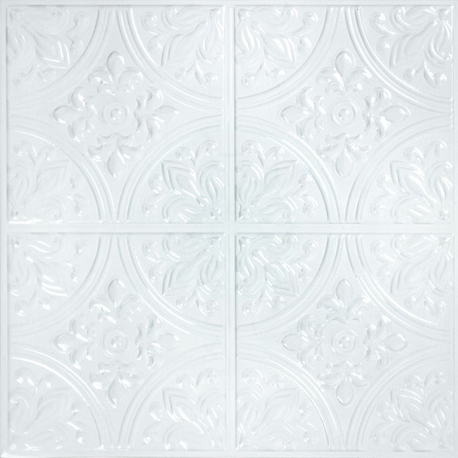 Bright White Tin Peel and Stick Tile Backsplash Peel and Stick Backsplash RoomMates   
