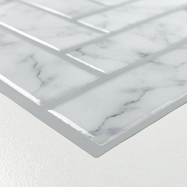 Marble Herringbone Peel And Stick Backsplash Peel and Stick Backsplash RoomMates   