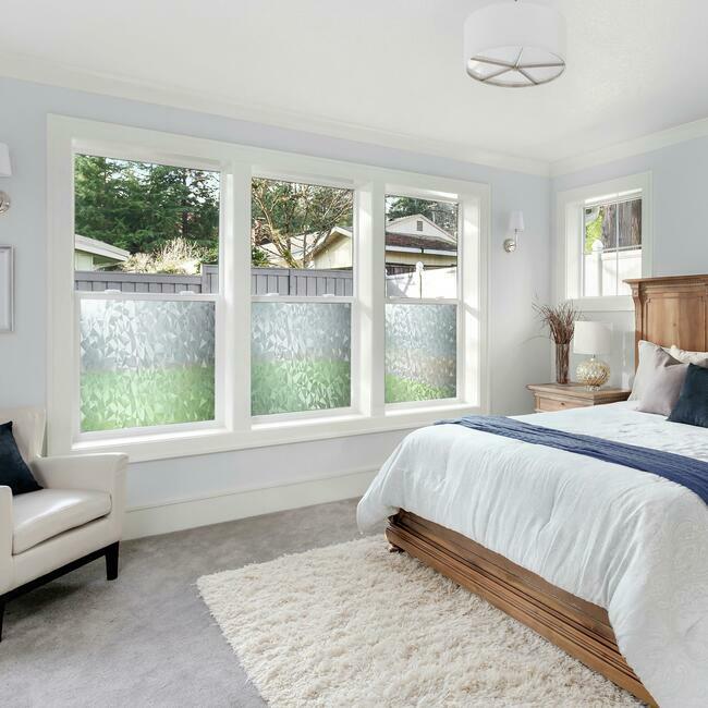 Etched Glass Privacy Window Film StickSHADES RoomMates   