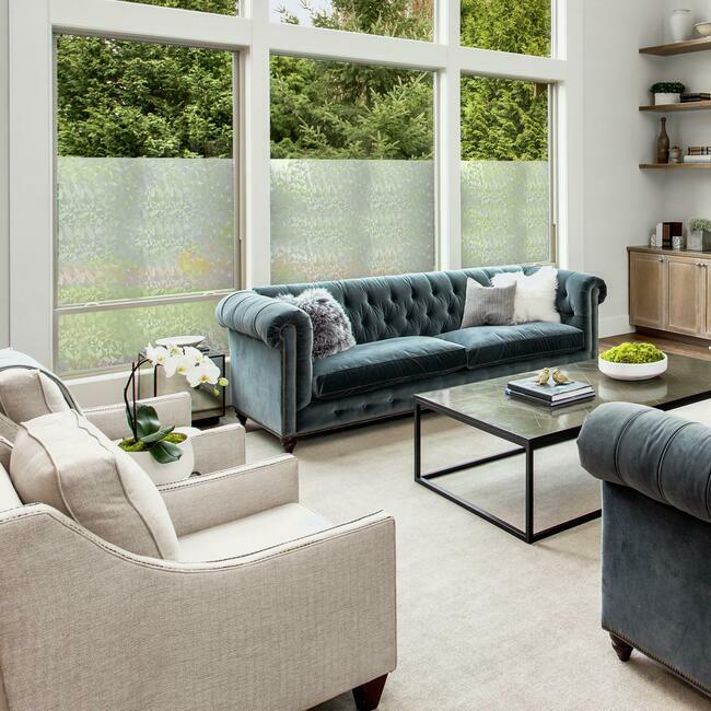 Etched Glass Privacy Window Film StickSHADES RoomMates   
