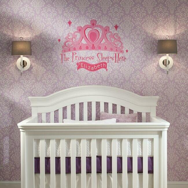 The Princess Sleeps Here Giant Wall Decal with Alphabet Wall Decals RoomMates   