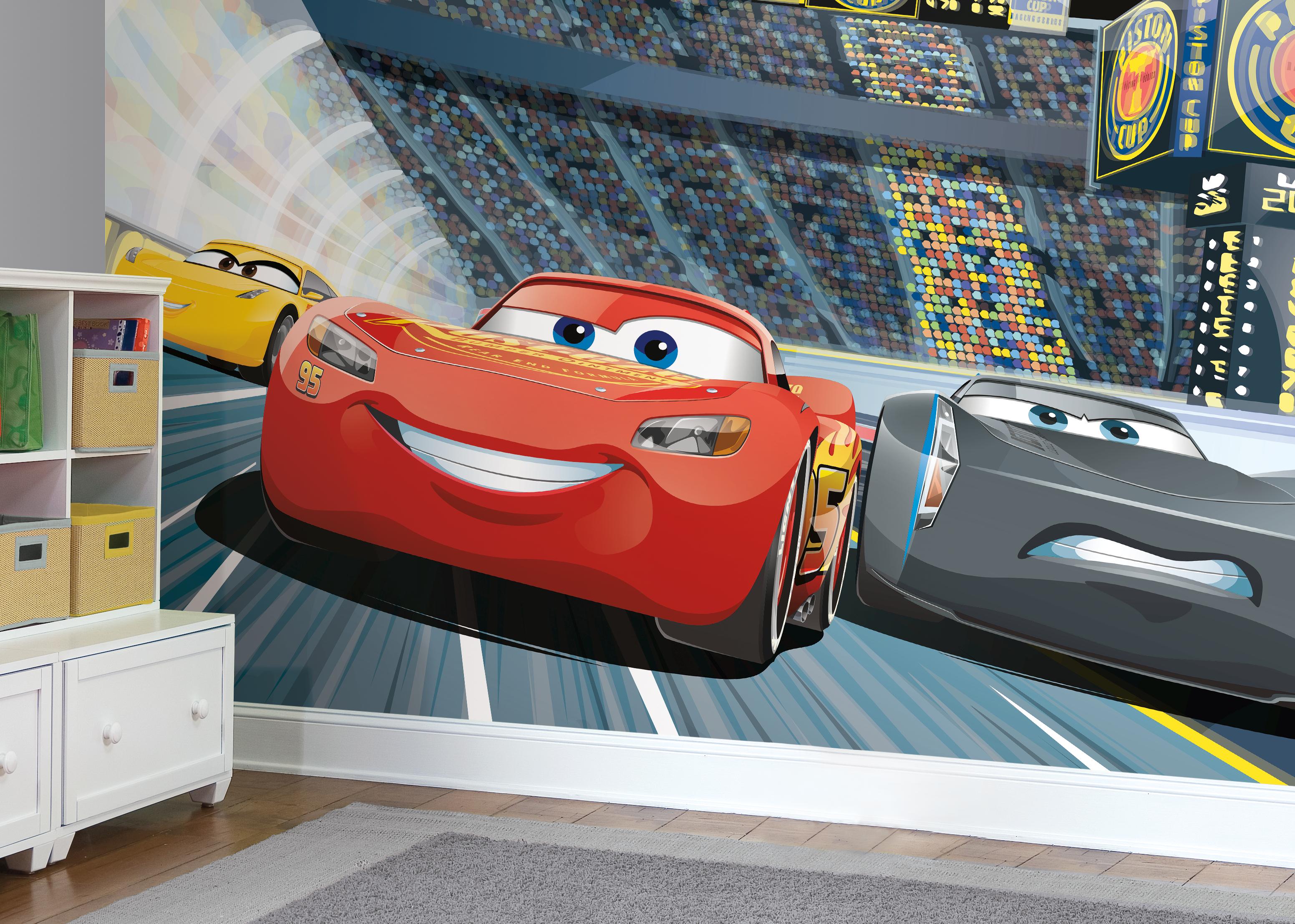 Disney Pixar Cars 3 XL Spray and Stick Wallpaper Mural Wall Murals RoomMates   
