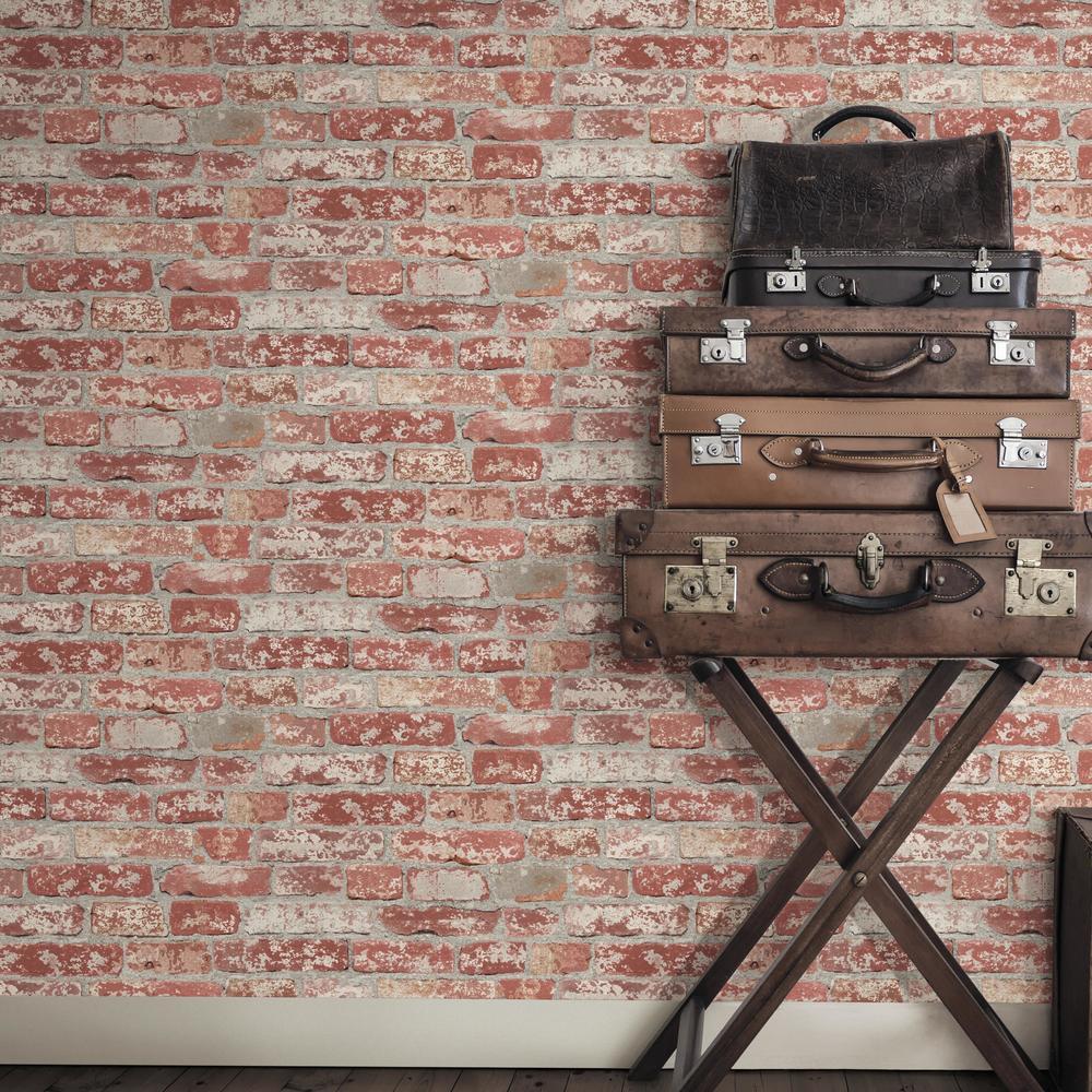 Brick Peel and Stick Wallpaper Peel and Stick Wallpaper RoomMates   
