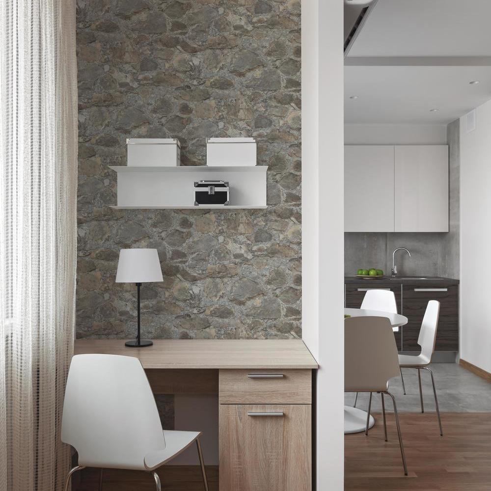 Weathered Stone Peel and Stick Wallpaper Peel and Stick Wallpaper RoomMates   